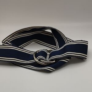 Peter Beaton Blue and White Striped Belt Beach Ribbon Vibe